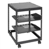 VEVOR 12U Open Frame Server Rack, 23-40 in Adjustable Depth, Free Standing or Wall Mount Network Server Rack, 4 Post AV Rack with Casters, Holds All Your Networking IT Equipment AV Gear Router Modem