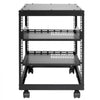 VEVOR 12U Open Frame Server Rack, 23-40 in Adjustable Depth, Free Standing or Wall Mount Network Server Rack, 4 Post AV Rack with Casters, Holds All Your Networking IT Equipment AV Gear Router Modem