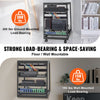 VEVOR 15U Open Frame Server Rack, 23-40 in Adjustable Depth, Free Standing or Wall Mount Network Server Rack, 4 Post AV Rack with Casters, Holds All Your Networking IT Equipment AV Gear Router Modem
