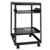 VEVOR 15U Open Frame Server Rack, 23-40 in Adjustable Depth, Free Standing or Wall Mount Network Server Rack, 4 Post AV Rack with Casters, Holds All Your Networking IT Equipment AV Gear Router Modem