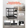 VEVOR 10U Open Frame Network Rack, 23 in Depth, Wall Mounted or Floor Standing Server Rack, Heavy Duty 4 Post, with Vented Shelves & Mounting Hardware, Holds All Your Networking IT Equipment AV Gear