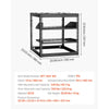 VEVOR 10U Open Frame Network Rack, 23 in Depth, Wall Mounted or Floor Standing Server Rack, Heavy Duty 4 Post, with Vented Shelves & Mounting Hardware, Holds All Your Networking IT Equipment AV Gear