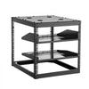 VEVOR 10U Open Frame Network Rack, 23 in Depth, Wall Mounted or Floor Standing Server Rack, Heavy Duty 4 Post, with Vented Shelves & Mounting Hardware, Holds All Your Networking IT Equipment AV Gear