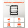 VEVOR 12U Open Frame Network Rack, 23 in Depth, Wall Mounted or Floor Standing Server Rack, Heavy Duty 4 Post, with Vented Shelves & Mounting Hardware, Holds All Your Networking IT Equipment AV Gear