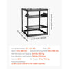 VEVOR 12U Open Frame Network Rack, 23 in Depth, Wall Mounted or Floor Standing Server Rack, Heavy Duty 4 Post, with Vented Shelves & Mounting Hardware, Holds All Your Networking IT Equipment AV Gear