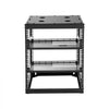 VEVOR 12U Open Frame Network Rack, 23 in Depth, Wall Mounted or Floor Standing Server Rack, Heavy Duty 4 Post, with Vented Shelves & Mounting Hardware, Holds All Your Networking IT Equipment AV Gear