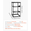 VEVOR 20U Open Frame Network Rack, 23 in Depth, Wall Mounted or Floor Standing Server Rack, Heavy Duty 4 Post, with Vented Shelves & Mounting Hardware, Holds All Your Networking IT Equipment AV Gear