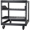 VEVOR 9U Open Frame Server Rack, 23''-40'' Adjustable Depth, Free Standing or Wall Mount Network Server Rack with 360° Casters, Heavy Duty 4 Post Holds All Your Networking IT Equipment AV Gear Router
