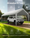 VEVOR 10 x 20 ft carport canopy - angle view 5