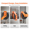 VEVOR Retractable Air Hose Reel, 3/8IN x 100FT Rubber Air Hose Max 300PSI, Air Compressor Hose Reel Auto-Rewind with 5FT Lead in, Ceiling/Wall Mount Heavy Duty Single Arm Steel Reel, 1/4" NPT Fitting
