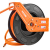 VEVOR Retractable Air Hose Reel, 1/2 IN x 50 FT Hybrid Air Hose Max 300PSI, Air Compressor Hose Reel Auto-Rewind with 5FT Lead in, Ceiling/Wall Mount Heavy Duty Single Arm Steel Reel, 1/2" NPT Fitting