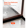 VEVOR Fixed Glass Shower Panel, 34 x 73.6 in Full-Framed Fixed Shower Screen, 5/16 in Thick Clear Tempered Glass Door with Bottom Seal Strip and Hardware, Easy to Clean, for Bathroom, Matte Black