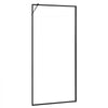 VEVOR Fixed Glass Shower Panel, 34 x 73.6 in Full-Framed Fixed Shower Screen, 5/16 in Thick Clear Tempered Glass Door with Bottom Seal Strip and Hardware, Easy to Clean, for Bathroom, Matte Black