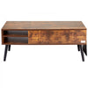 VEVOR Lift Top Coffee Table, 39.4 in Rectangle Coffee Table with Extra Storage Pockets, Pop Up Coffee Table for Living Room, Brown