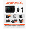 VEVOR Diesel Air Heater Controller, DC5V Universal Diesel Air Heater Controller Thermostat Switch, Parking Heaters Controllers with LCD Display and Remote Control, Fits for 2KW/5KW/8KW Diesels Heaters