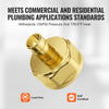 VEVOR Pipe Fittings, 1/2" 20PCS Brass Pipe Fittings, Clamp-style 1/2 NPT Internal Thread Pipe Connector Brass Air Fittings, Heavy Duty Plumbing Fittings NPT Adapter for Heating/Shower Systems, Water Pipes