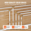 VEVOR Pipe Fittings, 1/2" 45PCS (15xStraight, 15xElbows, 15xTees) Brass Pipe Fittings, Push-Fit Pipe Connector Brass Air Fittings, Plumbing Fittings Adapter for Heating/Shower Systems, Water Pipes