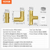VEVOR Pipe Fittings, 1/2" 45PCS (15xStraight, 15xElbows, 15xTees) Brass Pipe Fittings, Push-Fit Pipe Connector Brass Air Fittings, Plumbing Fittings Adapter for Heating/Shower Systems, Water Pipes