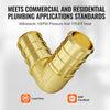 VEVOR Pipe Fittings, 3/4" 50PCS Brass Pipe Fittings, Clamp-style Elbows Pipe Connector Brass Air Fittings, Heavy Duty Plumbing Fittings Tube Adapter for Heating/Shower Systems,Outdoor Water Pipes