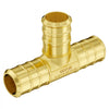 VEVOR Pipe Fittings, 1/2" 50PCS Brass Pipe Fittings, Clamp-style Tee Pipe Connector Brass Air Fittings, Heavy Duty Plumbing Fittings Tube Adapter for Heating/Shower Systems,Outdoor Water Pipes