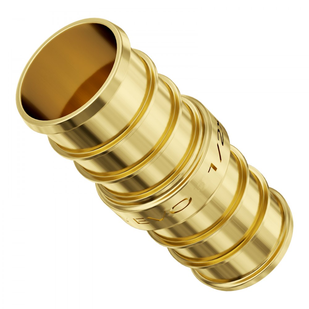 VEVOR Pipe Fittings, 1/2" 50PCS Brass Pipe Fittings, Clamp-style Straight-Through Pipe Connector Brass Air Fittings, Heavy Duty Plumbing Fittings Tube Adapter for Heating/Shower Systems,Water Pipes