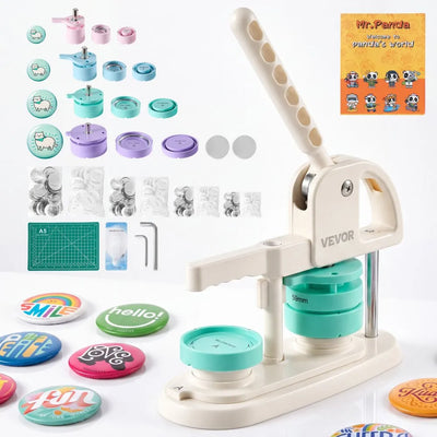 Vevor Button Maker Machine Quick-Change Pin Maker Kit New