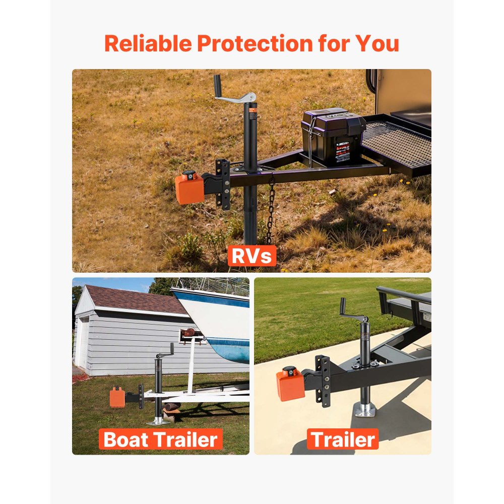 VEVOR Collar Coupler Lock, Fits 2 & 2-5/16-Inch Demco Cast Head Couplers, Trailer Hitch Lock with 3 Keys Secures Security Chains, Rust-resistant, Anti-Theft RV Trailer Locks for RV, Trailer, Boat