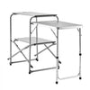 VEVOR Camping Kitchen Table, Slim-Fold Cook Station, Portable Folding Table, with Side Table, Heat Resistant Tabletop, and Carrying Bag, Ideal for Outdoor Picnics, BBQs, Camping, RV Traveling