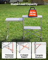 VEVOR Camping Kitchen Table, Slim-Fold Cook Station, Portable Folding Table, with Side Table, Heat Resistant Tabletop, and Carrying Bag, Ideal for Outdoor Picnics, BBQs, Camping, RV Traveling