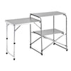 VEVOR Camping Kitchen Table, Slim-Fold Cook Station, Portable Folding Table, with Side Table, Heat Resistant Tabletop, and Carrying Bag, Ideal for Outdoor Picnics, BBQs, Camping, RV Traveling