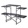 VEVOR Camping Kitchen Table, Slim-Fold Cook Station, Portable Folding Table, with 4 Side Tables, Heat Resistant Tabletop, and Carrying Bag, Ideal for Outdoor Picnics, BBQs, Camping, RV Traveling