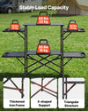 VEVOR Camping Kitchen Table, Slim-Fold Cook Station, Portable Folding Table, with 4 Side Tables, Heat Resistant Tabletop, and Carrying Bag, Ideal for Outdoor Picnics, BBQs, Camping, RV Traveling