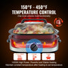 VEVOR Electric Roaster Oven, 18 QT Turkey Roaster Oven with Self-Basting Lid, 1450W Roaster Oven with Defrost & Warm Function, Adjustable Temperature, Removable Pan & Rack, Fits Turkeys Up to 22LBS