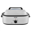 VEVOR Electric Roaster Oven, 22 QT Turkey Roaster Oven with Self-Basting Lid, 1450W Roaster Oven with Defrost & Warm Function, Adjustable Temp, Removable Pan & Rack, Fits Turkeys Up to 26LBS, White