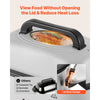 VEVOR Electric Roaster Oven, 26 Qt, Turkey Roasting Pan, White, 1450W Power, Viewing Self-Basting Lid, 150-450°F Heat Control, Countertop Turkey Cooker with Defrost/Warm, Removable Pan and Rack