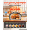 VEVOR Electric Roaster Oven, 22 Qt 1450W, Turkey Roasting Pan, Metal Self-Basting Lid, 150-450°F Adjustable Heat, Countertop Turkey Cooker with Defrost and Warm Functions, Removable Pan and Rack