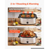VEVOR Electric Roaster Oven, 24 Qt 1450W, Turkey Roasting Pan, 3 Food Trays, Buffet Server, Self-Basting Lid, 150-450°F Heat Control, Countertop Turkey Cooker with Roasting, Warming and Removable Rack