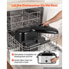 VEVOR Electric Roaster Oven, 24 Qt 1450W, Turkey Roasting Pan, 3 Food Trays, Buffet Server, Self-Basting Lid, 150-450°F Heat Control, Countertop Turkey Cooker with Roasting, Warming and Removable Rack