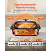 VEVOR Roaster Oven, 18QT Electric Roaster Oven, 150-450℉ Adjustable Temperature Electric Roasting Pan, Multifunctional Electric Roasters Oven with Self-Basting Lid, Removable Pan and Rack for Holiday
