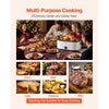 VEVOR Roaster Oven, 26QT Electric Roasting Pan, 150-450℉ Adjustable Temperature Fast-Cooking Turkey Roaster with Cool-Touch Handle, Visible Self-Basting Lid, Defrost & Warm Function, Fits 30lb Turkey