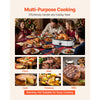 VEVOR Roaster Oven, 18QT Electric Roaster Oven, 150-450℉ Adjustable Temperature Electric Roasting Pan with Self-Basting Lid, Cool-Touch Handle, Defrost & Warm Function, Stainless Steel Turkey Ovens
