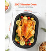 VEVOR Roaster Oven, 20QT Electric Roasting Pan, 150-450℉ Adjustable Temperature Fast-Cooking Turkey Roaster, Turkey Oven with Self-Basting Lid, Defrost & Warm Function for Home, Fits 24lb Turkey