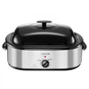 VEVOR Roaster Oven, 20QT Electric Roasting Pan, 150-450℉ Adjustable Temperature Fast-Cooking Turkey Roaster, Turkey Oven with Self-Basting Lid, Defrost & Warm Function for Home, Fits 24lb Turkey