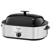 VEVOR Roaster Oven, 20QT Electric Roasting Pan, 150-450℉ Adjustable Temperature Fast-Cooking Turkey Roaster, Turkey Oven with Self-Basting Lid, Defrost & Warm Function for Home, Fits 24lb Turkey