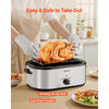 VEVOR Roaster Oven, 24QT Electric Turkey Roaster Oven, 150-450℉ Adjustable Temperature Electric Roasting Pan with 3 Bin Buffet Server, Self-Basting Lid, Defrost & Warm Function, Self-Basting Lid