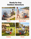 VEVOR Beach Fishing Cart, 350 lbs Load Capacity, Fishing Cart Wagon with Heavy-Duty Aluminum Alloy Frame, 16.5 in All-Terrain PU Balloon Tires, 8 Rod Holders, for Outdoor Activities Camping Picnic