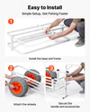 VEVOR Beach Fishing Cart, 350 lbs Load Capacity, Fishing Cart Wagon with Heavy-Duty Aluminum Alloy Frame, 16.5 in All-Terrain PU Balloon Tires, 8 Rod Holders, for Outdoor Activities Camping Picnic