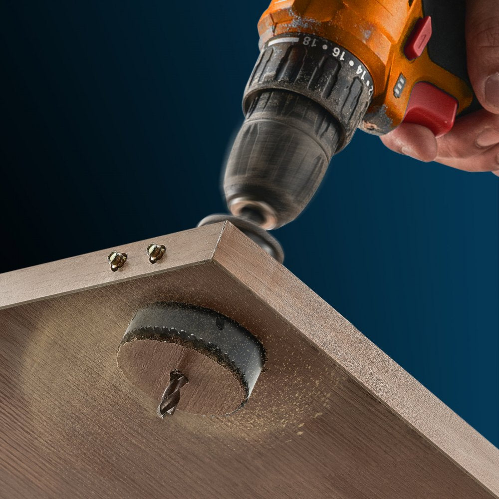 VEVOR Hole Saw Kit, 11 PCS Saw Blades, 2 Drill Bits, 1 Hex Wrench, General Purpose Size from 3/4" to 3", Bi Metal M42 Hole Saw Set with Carrying Case, Ideal for Wood Board, Plastic and Iron Plate
