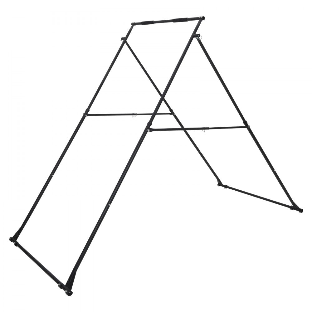 VEVOR Yoga Stand Frame, Max 440.9 lbs Load Swing Stand, Triangular Structure Yoga Aerial Rig, Aerial Silk Stands with EVA Foam, 4-Level Horizontal & 6-Level Vertical Adjustment, Multi-Functional