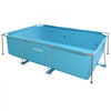 VEVOR Frame Above Ground Swimming Pool, 118 x 78 x 30 in Rectangular Steel Metal Frame, Large Rectangle Outdoor Backyard Family Pool, Easy to Assemble Rust-Resistant, 1046 Gallon Water Capacity, Blue